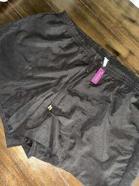 NWT Cacique Swim Black Board Shorts with Inner Brief Size 26/28